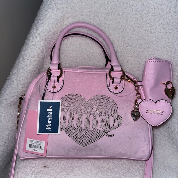 NWT Juicy Couture “Queen Couture” Satchel w Mini Bag in Light Pink 💕 - Picture 1 of 9